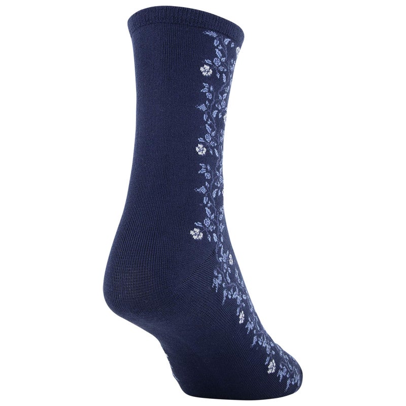 GOLDTOE Women's Designer Collection Midi Socks, 3-Pairs, Navy Blue Assorted, Shoe Size: 6-9 - Image 4